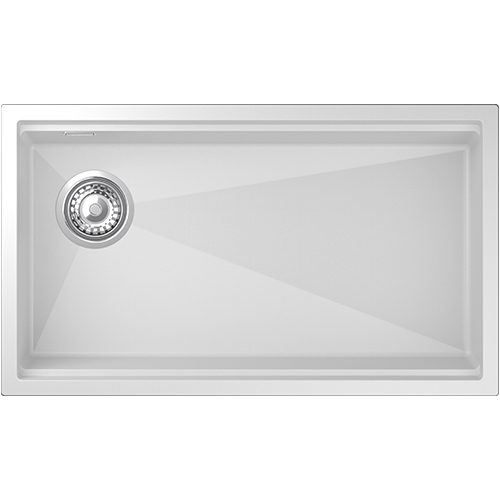 картинка RIVELATO Мойка LINO 754-L 1-чаш 750*440 Белый 101 арт.LN-754-L Белый 101 от магазина SEFI