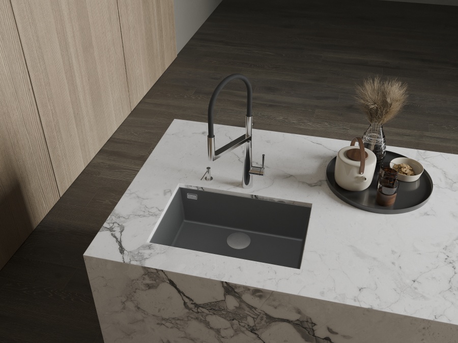 картинка Мойка Rivelato STRIA 6963 1-чаш 690*443 Бетон 801 от магазина SEFI