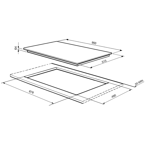 картинка Варочная панель Smeg SI3950B от магазина SEFI