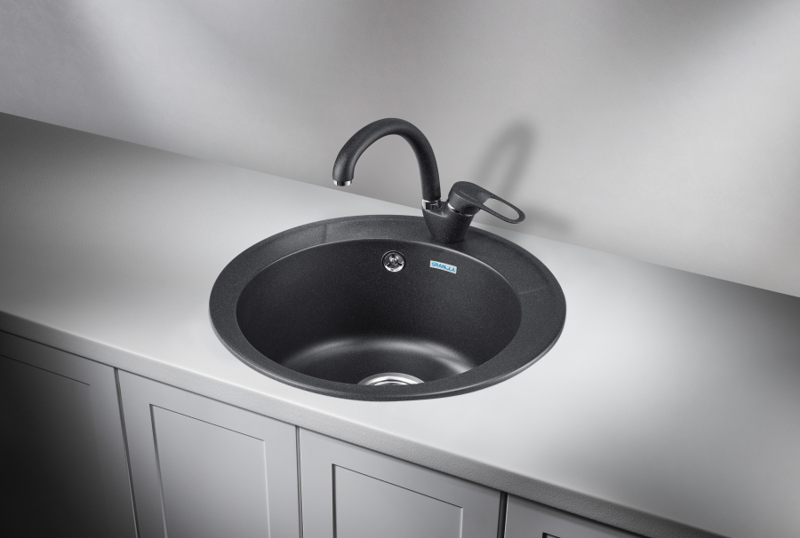 картинка Мойка Granula 4802, черный, СтандАРТ кварц от магазина SEFI