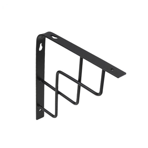 картинка Полкодержатель мет. QUADRO 250*250*20*3, черный AKS магазин SEFI являющийся официальным дистрибьютором в России  картинка Полкодержатель мет. QUADRO 250*250*20*3, черный AKS от магазина SEFI