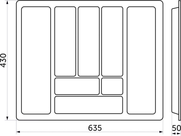 картинка Вкладыш для столовых приборов 700 COMFORT (635*430), белый РП от магазина SEFI