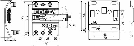 картинка Навес регулируемый левый+правый+планка+белые заглушки VOLAT AKS от магазина SEFI