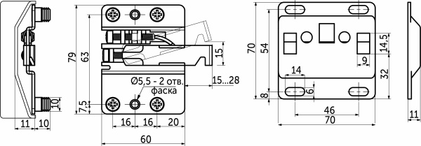 картинка Навес регулируемый левый+правый+планка+белые заглушки VOLAT AKS от магазина SEFI
