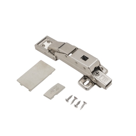 картинка Петля д/стекла накладная с доводчиком h0 clip-on AKS PLUS (саморезы, заглушки) под клей от магазина SEFI