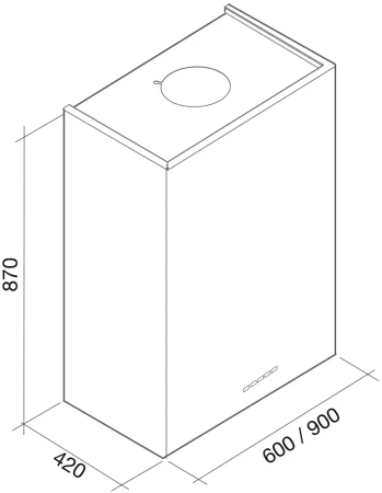 картинка Вытяжка Falmec Laguna 90 vetro (800) Nero STEC от магазина SEFI