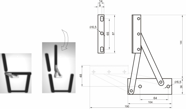 картинка Механизм для подъема сиденья кресла №524 ОЗМФ (упак. - правый, левый) от магазина SEFI