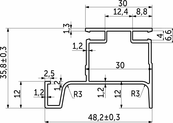 картинка Профиль алюм. GOLA вертикальный боковой, 4.7 м, белый глянец.Тип 3 , AKS от магазина SEFI