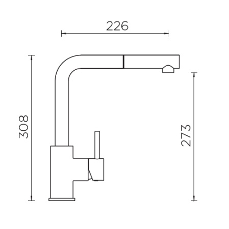 картинка Кухонный смеситель SCHOCK NAPOS-D магма от магазина SEFI
