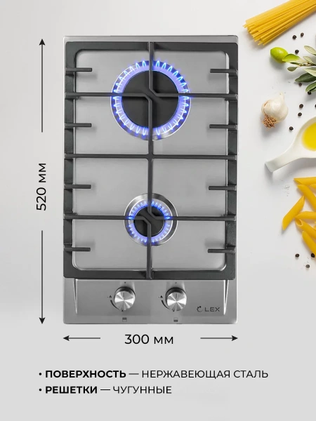 картинка Газовая варочная панель LEX GVS 321 IX от магазина SEFI