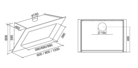 картинка Вытяжка Falmec Quasar 60 Vetro (800) stec white от магазина SEFI