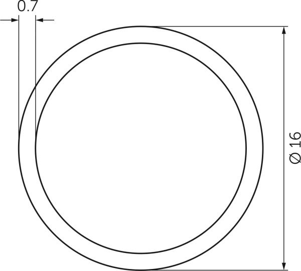 картинка Труба d16 L-3000 (0,70кг/0,7мм), черный AKS от магазина SEFI