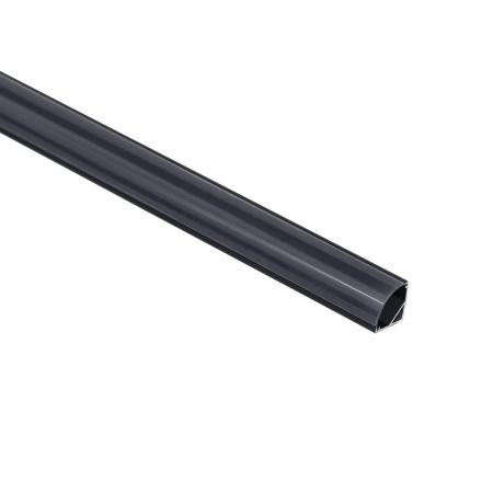 картинка Профиль алюминиевый угловой ORION-1616C с экраном черным, круглый экран, цвет черный, 2м, AKS от магазина SEFI