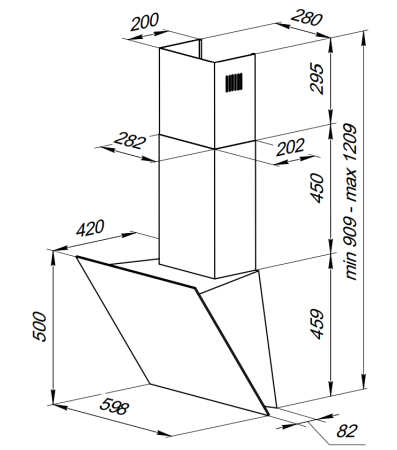 картинка Наклонная вытяжка KUPPERSBERG F 660 от магазина SEFI