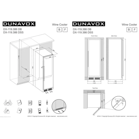 картинка Винный шкаф Dunavox DX-119.386DSS от магазина SEFI