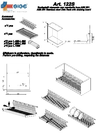 картинка Сушка одноуровневая с поддоном 764*260, нерж. сталь магазин SEFI являющийся официальным дистрибьютором в России  картинка Сушка одноуровневая с поддоном 764*260, нерж. сталь от магазина SEFI