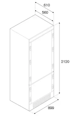картинка Встраиваемый холодильник Bertazzoni REF90PRR от магазина SEFI