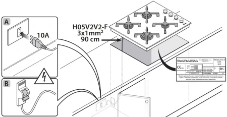 картинка Газовая варочная панель Barazza 1PSP105 магазин SEFI являющийся официальным дистрибьютором в России  картинка Газовая варочная панель Barazza 1PSP105 от магазина SEFI