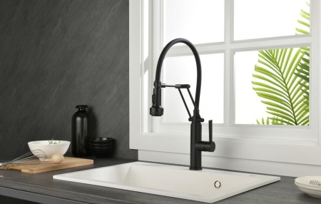 картинка Смеситель для кухни с гибким изливом и 4 режимами струи, EMAR 7012, цвет Black от магазина SEFI