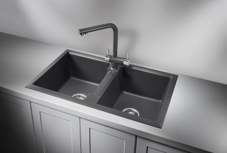 картинка Мойка Granula 8101, графит (черно-серый), кварц от магазина SEFI