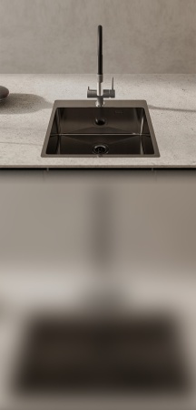 картинка Мойка Rivelato RINOX 5450 PVD черный 1 чаша 540*500*200 мм от магазина SEFI