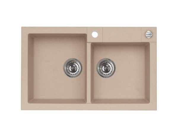 картинка Мойка ROCK 90 GRANITAL ARCTIC-G11 780x480x180;2x с сифоном 1105299, от магазина SEFI