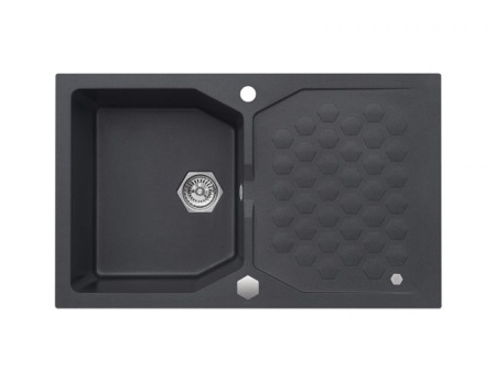 картинка Мойка SENSUAL 30 GRANITAL+ STEEL-G04M  850x520x200; 1x с сифоном 1101462, от магазина SEFI