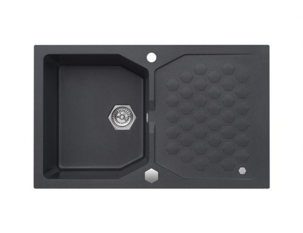 картинка Мойка SENSUAL 30 GRANITAL+ STEEL-G04M  850x520x200; 1x с сифоном 1101462, от магазина SEFI