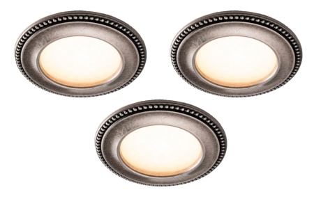 картинка Комплект: Три светодиодных светильника Akoya Set3, комплект 3х3.40Вт, 12В, свет натуральный, тр-р, кабель античное серебро от магазина SEFI