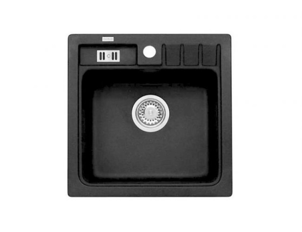 картинка Мойка ALVEUS NIAGARA 20 GRANITAL CARBON-G91 465x465x180;1x с сифоном 1105419, от магазина SEFI