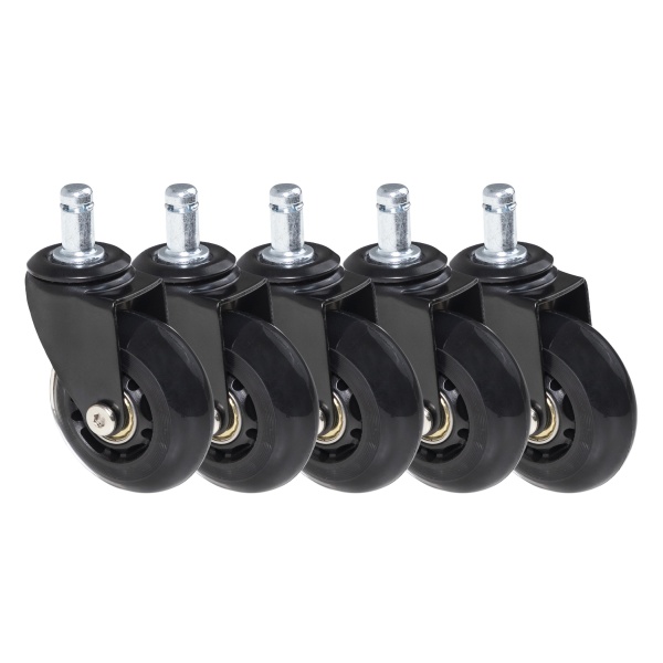 картинка Колесо меб. SKATE d63 со штоком, черный PRIME by AKS (1уп - 5шт) от магазина SEFI