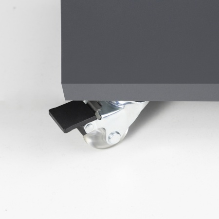 картинка Колесо меб. CRYSTAL/2 d35 h51 с площадкой с торм., прозрачный AKS от магазина SEFI