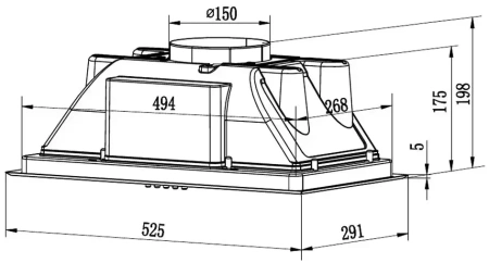 картинка Вытяжка Krona AMELI LIGHT 600 INOX PB от магазина SEFI