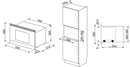 картинка Встраиваемая микроволновая печь Smeg MP722PO от магазина SEFI
