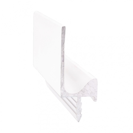 картинка Ручка-профиль алюм. врезная L-образная, 3.5м, белый матовый AKS от магазина SEFI