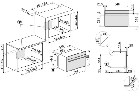 картинка Духовой шкаф с СВЧ Smeg SO4102M1G от магазина SEFI
