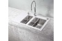 картинка Мойка Alveus CRYSTALIx 20 WHITE 860x540 1+1/2 правая, с сифоном 1127260, кол. 1119835, доз.1129080 от магазина SEFI