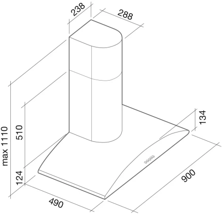 картинка Вытяжка Falmec Elite 90 ix (800) ECP от магазина SEFI