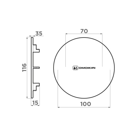 картинка Декоративная накладка для выпуска DEC-LG нерж.сталь/светлое золото от магазина SEFI