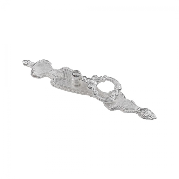 картинка Ручка меб. кнопка мет. FLORENTINO-ключ белое серебро, AKS от магазина SEFI