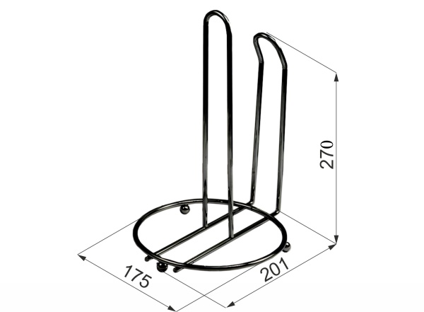 картинка Держатель настольный для бумаги 175*270*200, хром AKS от магазина SEFI