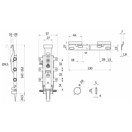 картинка Навес кухонный универсальный регулируемый TITAN AKS от магазина SEFI