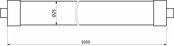 картинка Светодиодная веревка 15W/m, 24V, 25мм, IP65, нейтральный белый (4000K) - 5м, AKS от магазина SEFI