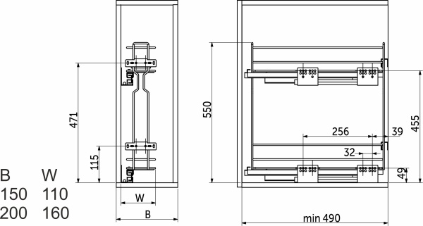 картинка Выдвижная корзина-карго 200 крепл.боковое/правое, графит WIEXPOL магазин SEFI являющийся официальным дистрибьютором в России  картинка Выдвижная корзина-карго 200 крепл.боковое/правое, графит WIEXPOL от магазина SEFI