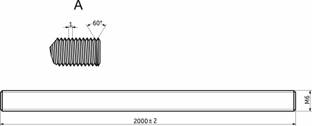 картинка Шпилька M6*2000 AKS от магазина SEFI