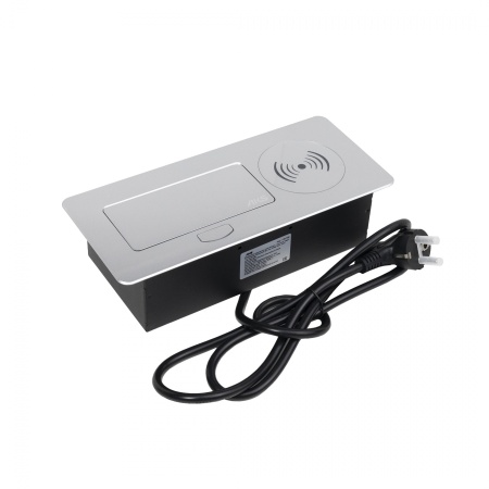 картинка Выдвижной удлинитель NOVA 5, 1 розетка, USB A + C, wireless, алюминий, AKS от магазина SEFI