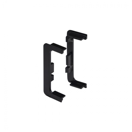 картинка Комплект заглушек металлич. к профилю Gola, С-образных (левая+правая) черный 3 AKS от магазина SEFI