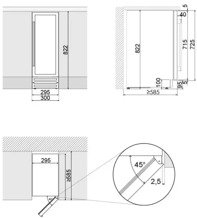 картинка Встраиваемый винный шкаф Pando PVZB 30-16XL от магазина SEFI