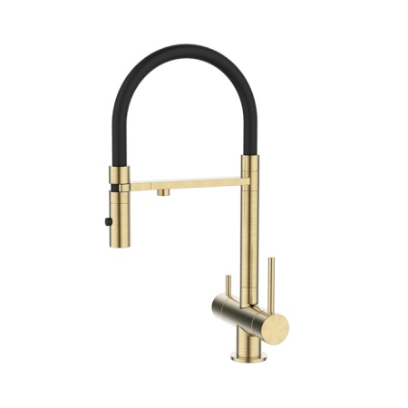 картинка Смеситель для кухни с фильтром и гибким изливом, матовое золото, Ace, IDDIS, ACEMGFFi05 от магазина SEFI