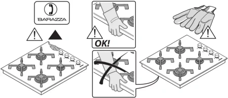 картинка Газовая варочная панель Barazza 1PSP105 магазин SEFI являющийся официальным дистрибьютором в России  картинка Газовая варочная панель Barazza 1PSP105 от магазина SEFI